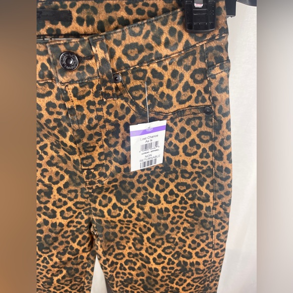 7 FOR ALL MANKIND Leopard Print High Waist Skinny Jeans size 26 NWT - Picture 10 of 15